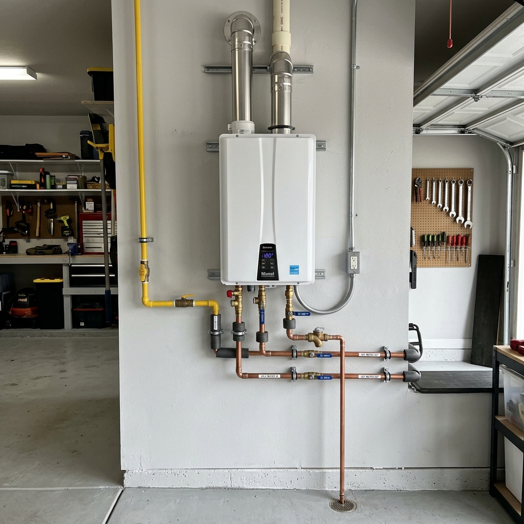 New tankless water heater installation - escondido plumbing